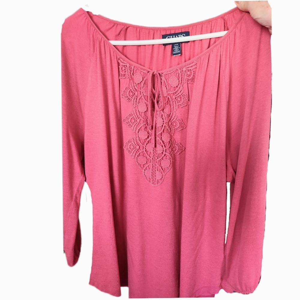 Chaps Rosey-Mauve Flowy Blouse